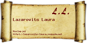 Lazarovits Laura névjegykártya